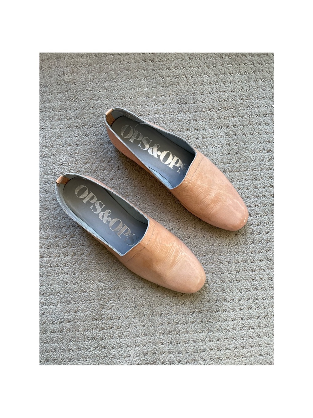 OPS&OPS genuine leather loafers in beige